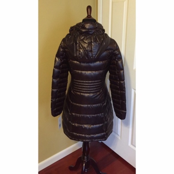 VIA SPIGA WOMENS BROWN DOWN HOODED COAT - Picture 5 of 11